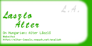 laszlo alter business card
